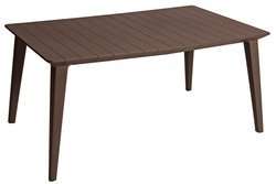 Duży stół ogrodowy dla 6 osób LIMA 160 cm - brązowy
