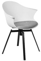 Krzesło obrotowe z poduszką i podłokietnikami ALTEA - biały