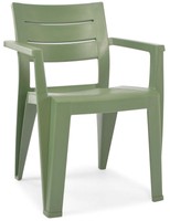 Krzesło ogrodowe fotelowe JULIE - zielone