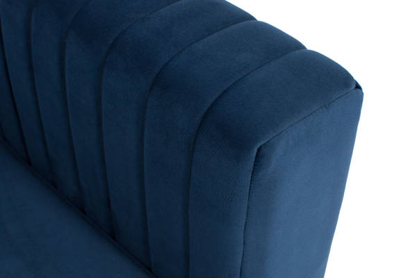 Fotel tapicerowany OXFORD - ciemnoniebieski