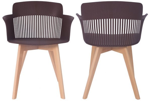 Głębokie stylowe krzesło fotel IMPERIA - brązowe