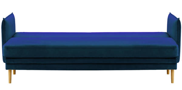 Kanapa rozkładana z pojemnikiem na pościel - niebieska