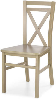 Klasyczne krzesło drewniane z poduszką DARIUSZ- dąb sonoma