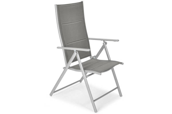 Krzesło ogrodowe składane aluminiowe MODENA  - Srebrne