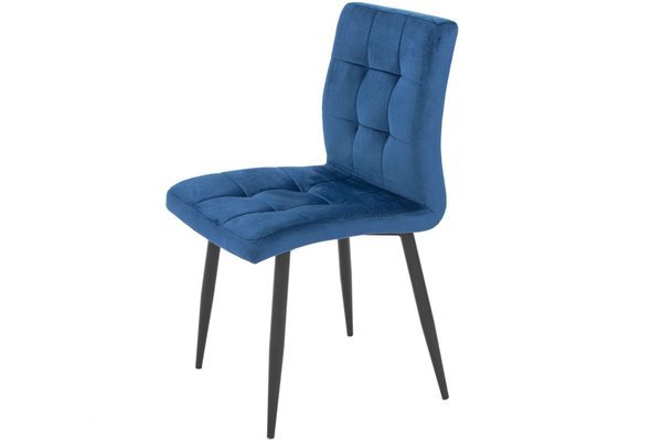Krzesło tapicerowane glamour DIANA - granatowe