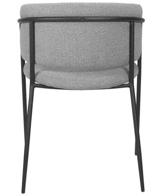 Nowoczesne krzesło tapicerowane boucle EVIA TEDDY - szary