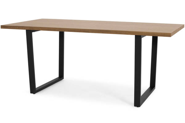 Stół BALTIMORE i 6 krzeseł EMMA - zestaw do jadalni - brąz + grafit