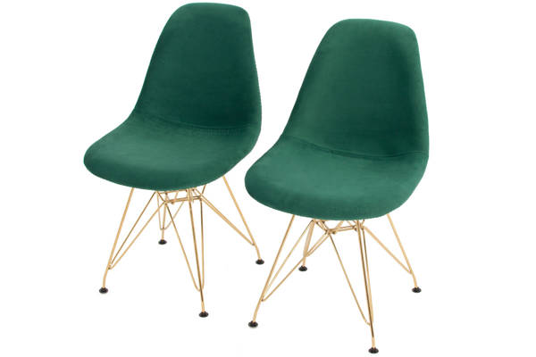 Stół BALTIMORE i 8 krzeseł VIOLET - zestaw mebli do salonu - brąz + zielony