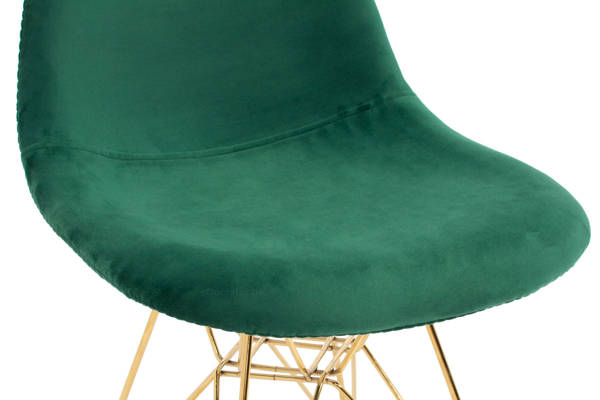 Stół BALTIMORE i 8 krzeseł VIOLET - zestaw mebli do salonu - brąz + zielony
