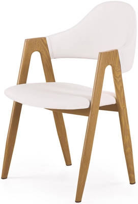 Stylowe krzesło do kuchni ekoskóra - biały