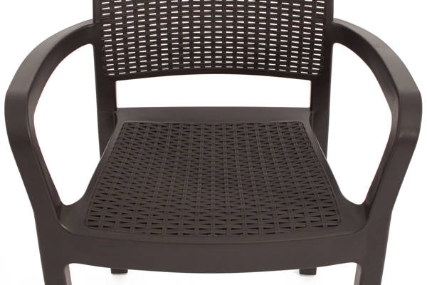 Zestaw ogrodowy 6-osobowy SAMANNA stół i krzesła - brązowy