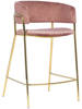 Krzesło barowe z podłokietnikami hoker EVIA - różowy