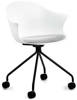 Obrotowe krzesło do biurka z poduszką ARONA - biały